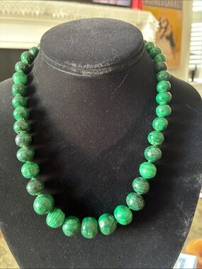 Green Malachite Beaded Necklace - Women Jewelry